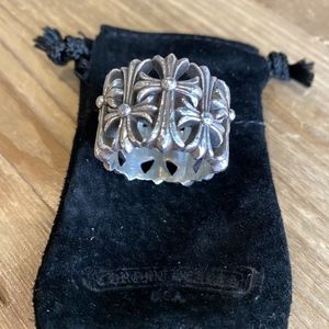 GENUINE CHROME HEARTS CEMETERY CROSS RING
